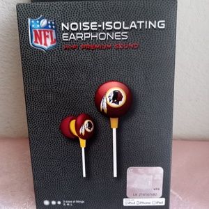 Washington Redskins Earphone Earbuds NFL Tailgate iHip Noise Isolating Rare